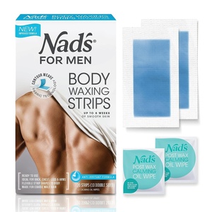 image:imageNads For Men Body Wax Strips At Home Waxing Kit for Coarse Hair 20 Ct20 Count Pack of 1