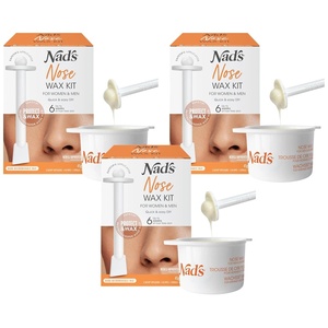 image:imageNads Nose Wax Kit for Men amp Women Painless Nose Hair Removal 1 Ct1 Count Pack of 3